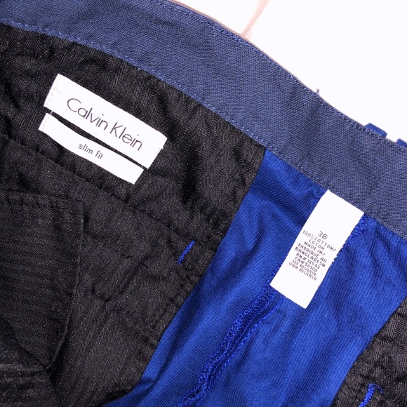 Royal Blue Calvin Klein Slim Fit Shorts, 36 - Picture 5 of 5